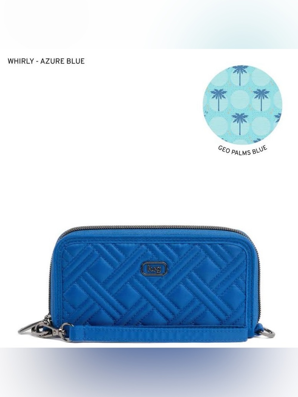Lug Whirly RFID Wristlet Wallet Azure Blue